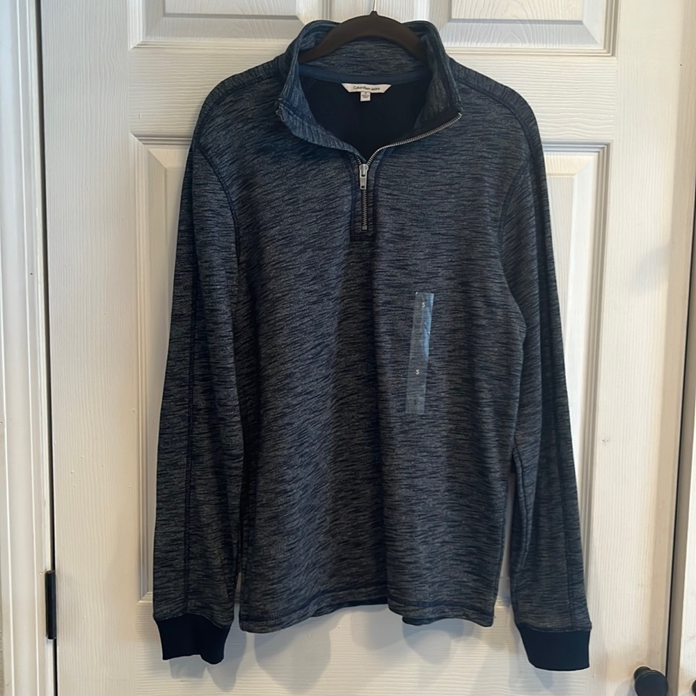 Calvin Klein brand size S pullover 1/4 zip sweatshirt- NWT